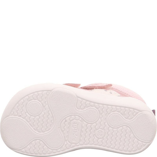 Superfit effektleder SUPERFREE Barfußschuhe rosa/lila