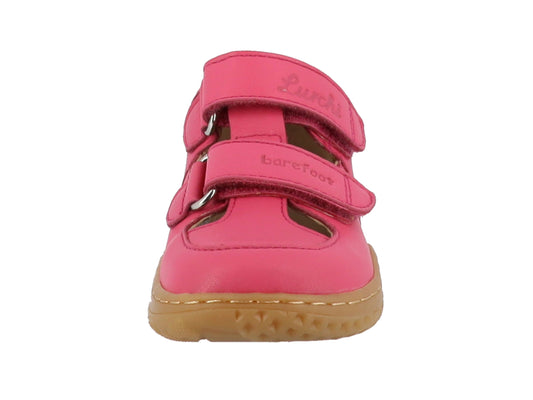 Lurchi Senti Barefoot Barfußsandale fuchsia Leder Klettverschluss Ansicht 2