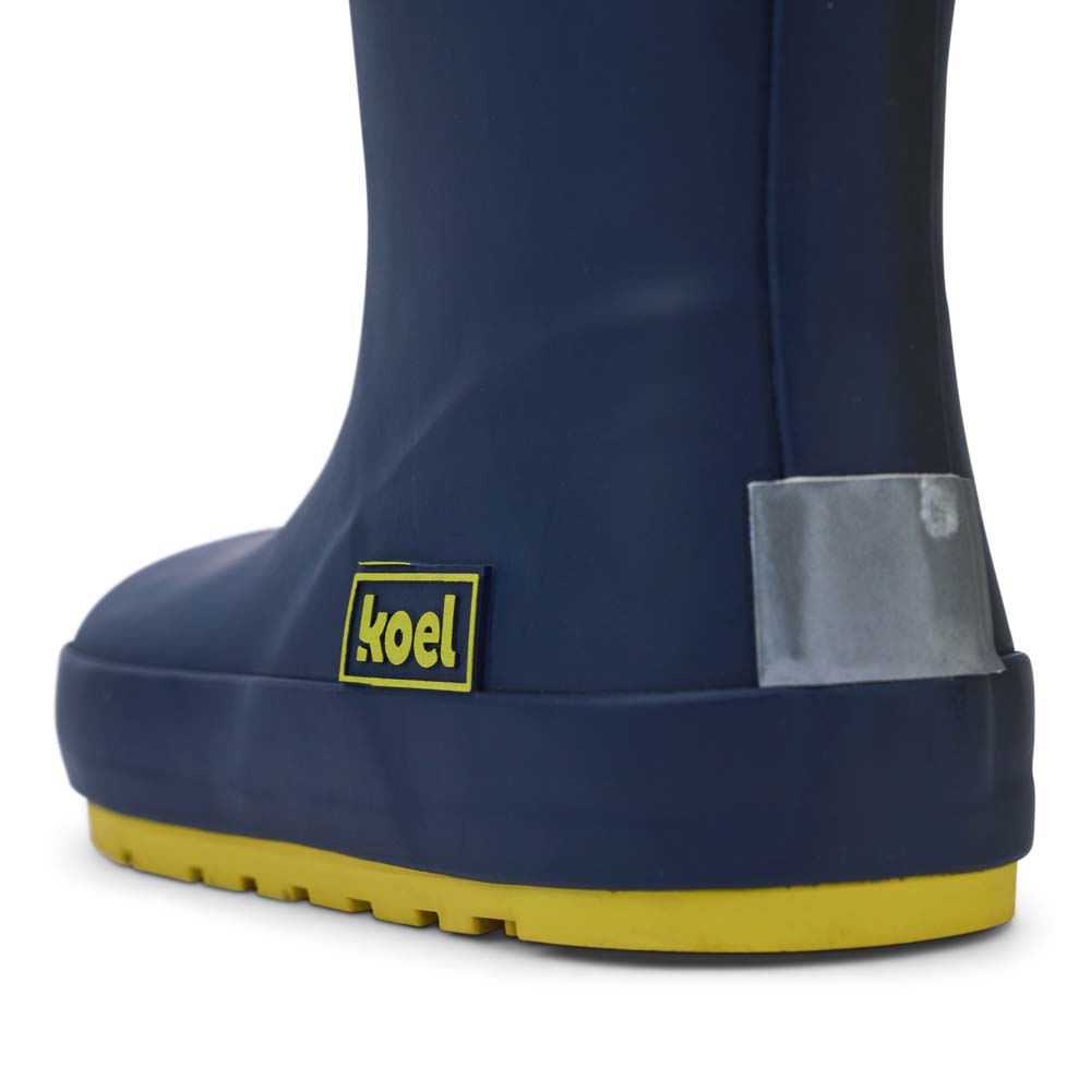 KOEL VINI BAR SOLID Blue – flexibler Gummistiefel für breite Kinderfüße
