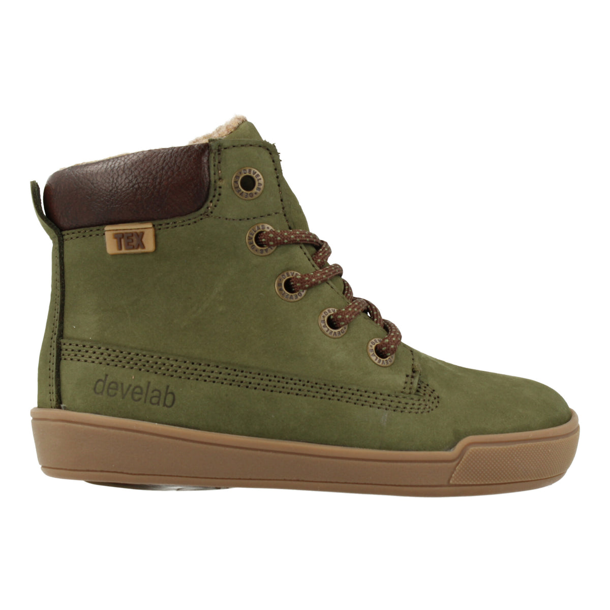 Develab W-Wangen Mid Boot Laces Tex Khaki Nubuck 43209 – Kinder Winterboot