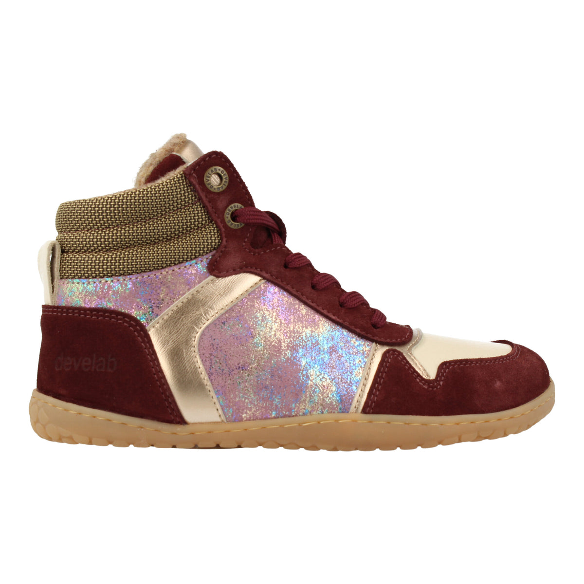 Develab M-München Mid Shoe Laces Barfuß Tex Burgundy 43228