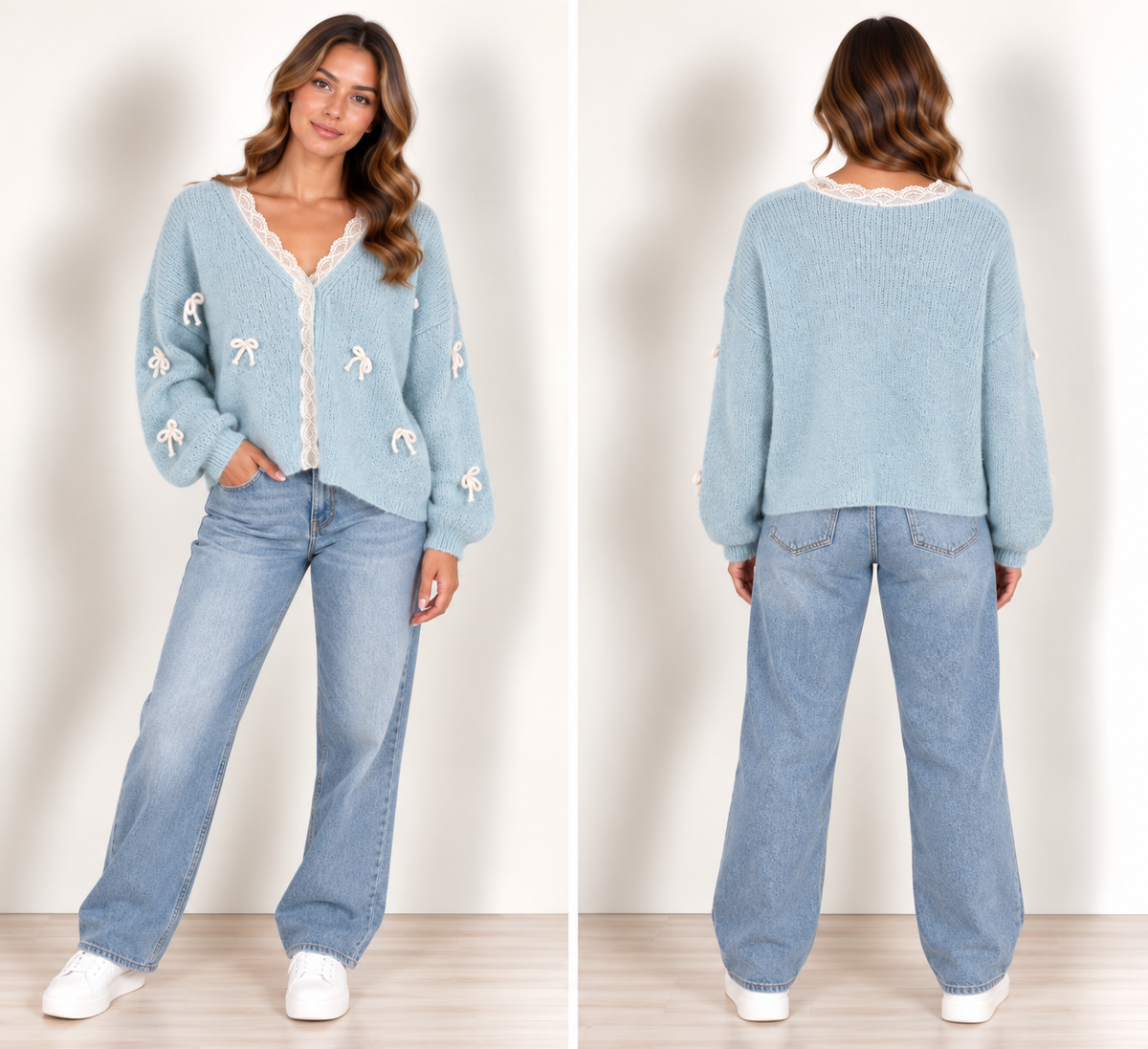 Strick Pulli Blau