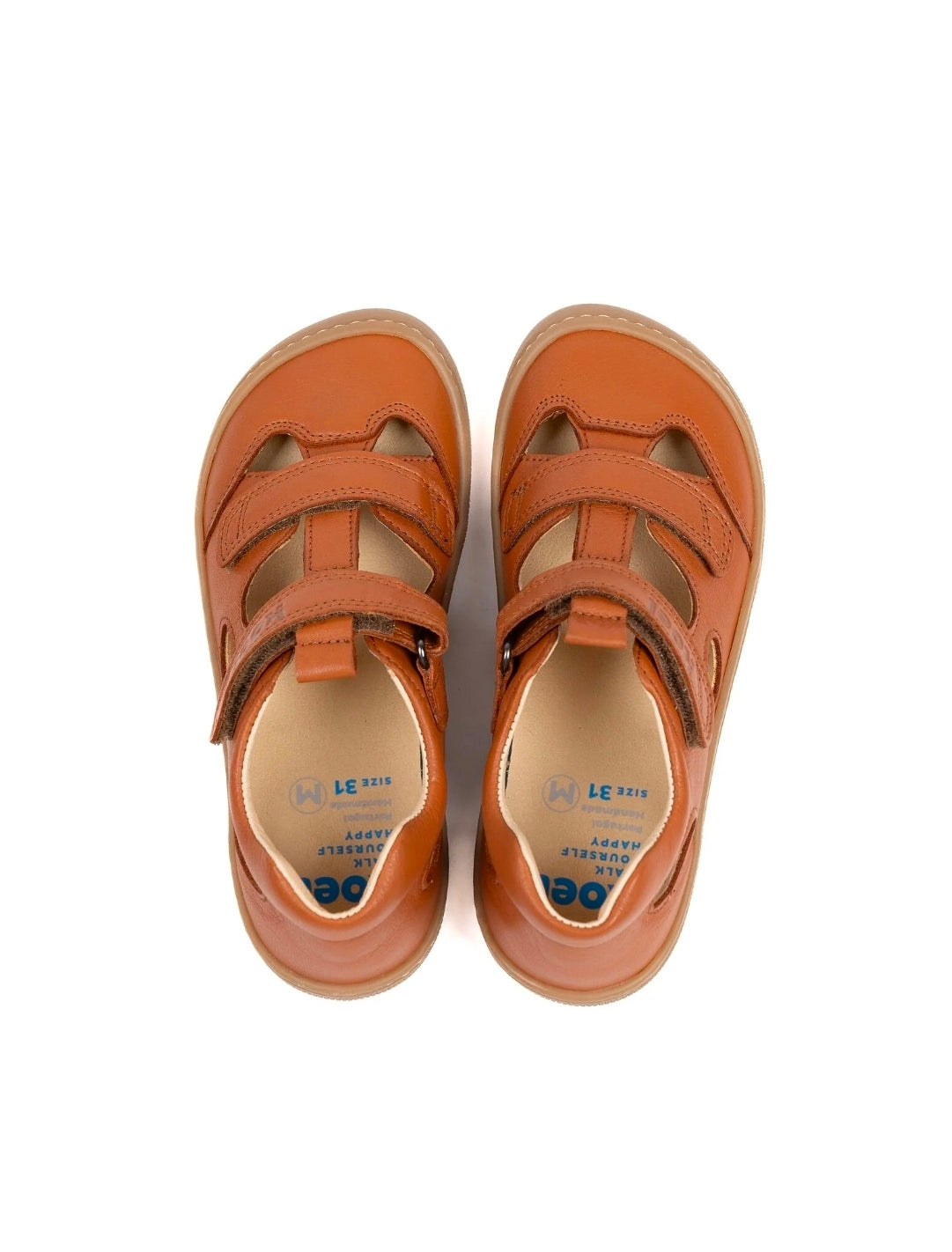 Koel Barefot Sandal Deen Napa Cognac– flexible Barfußsandale für Kinder
