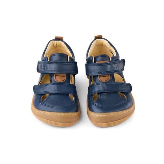 KOEL Kato W II Blue – Barfußsandale für breite Kinderfüße