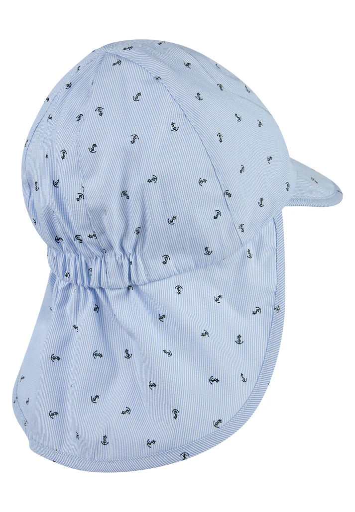 Sterntaler Schirmmütze UV30 mit Nackenschutz 1612649 –Anker Beige