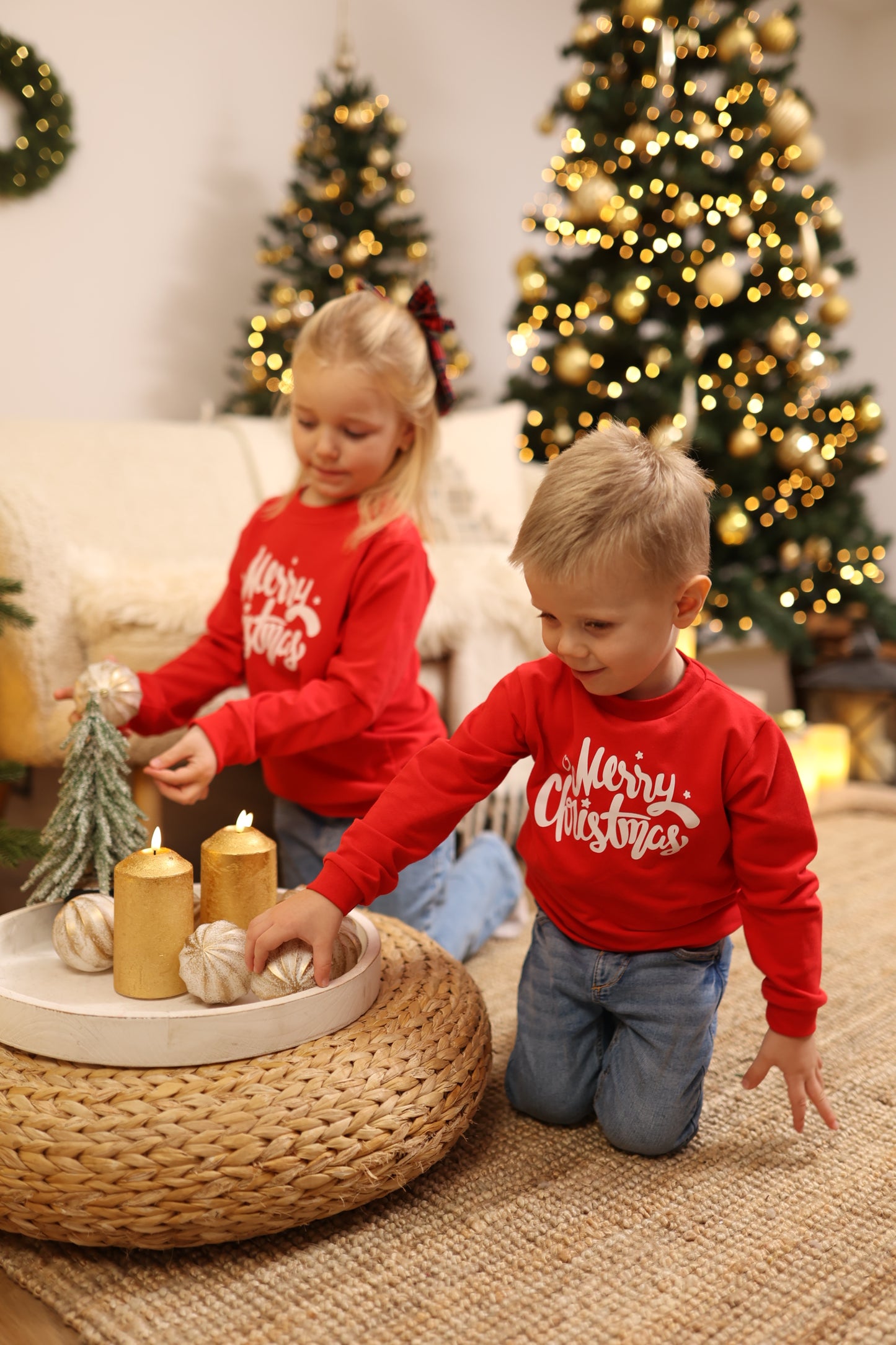 Merry Christmas Kinder Sweatshirt rot