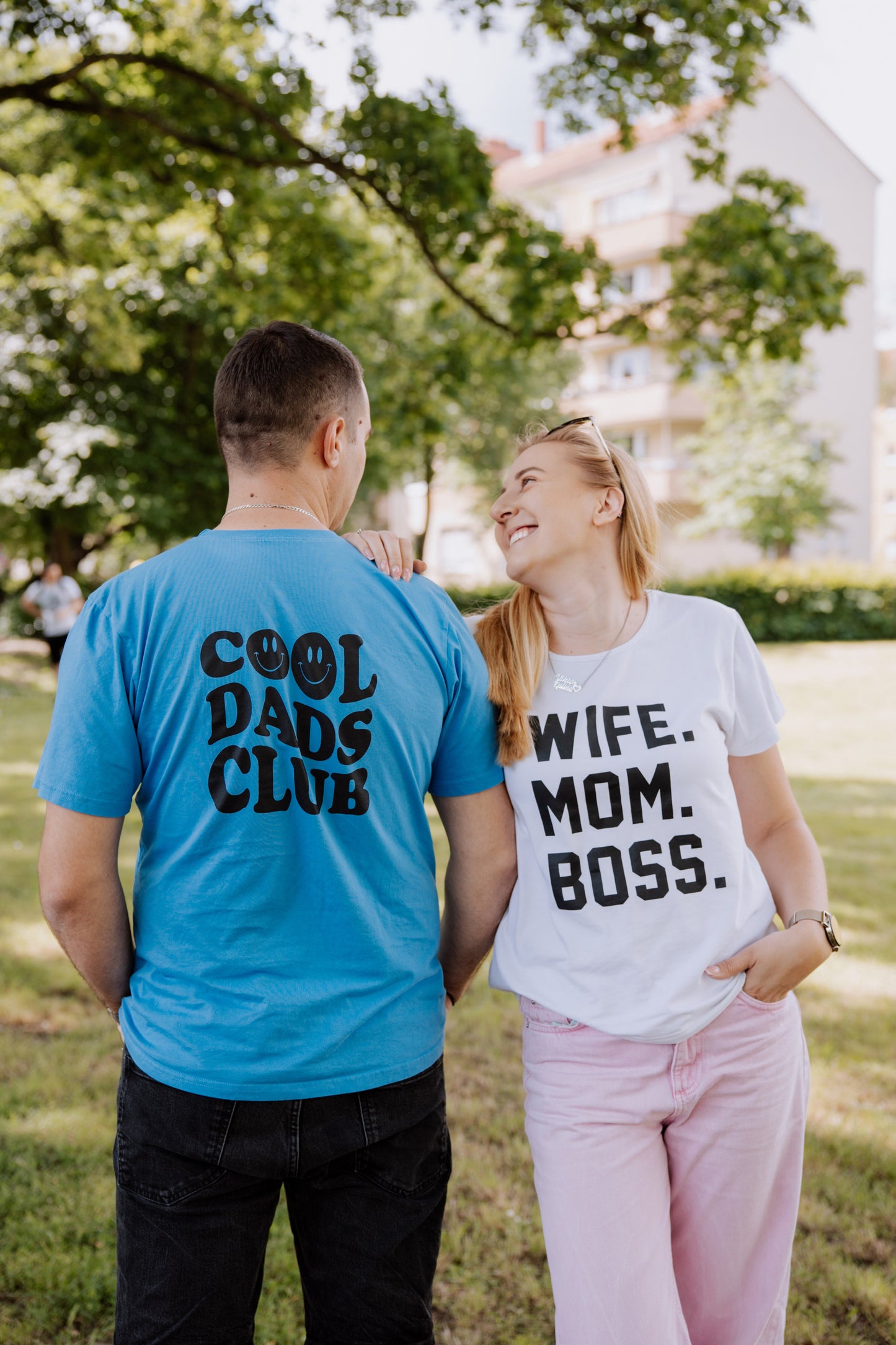 "Cool dads club" T-Shirt blau