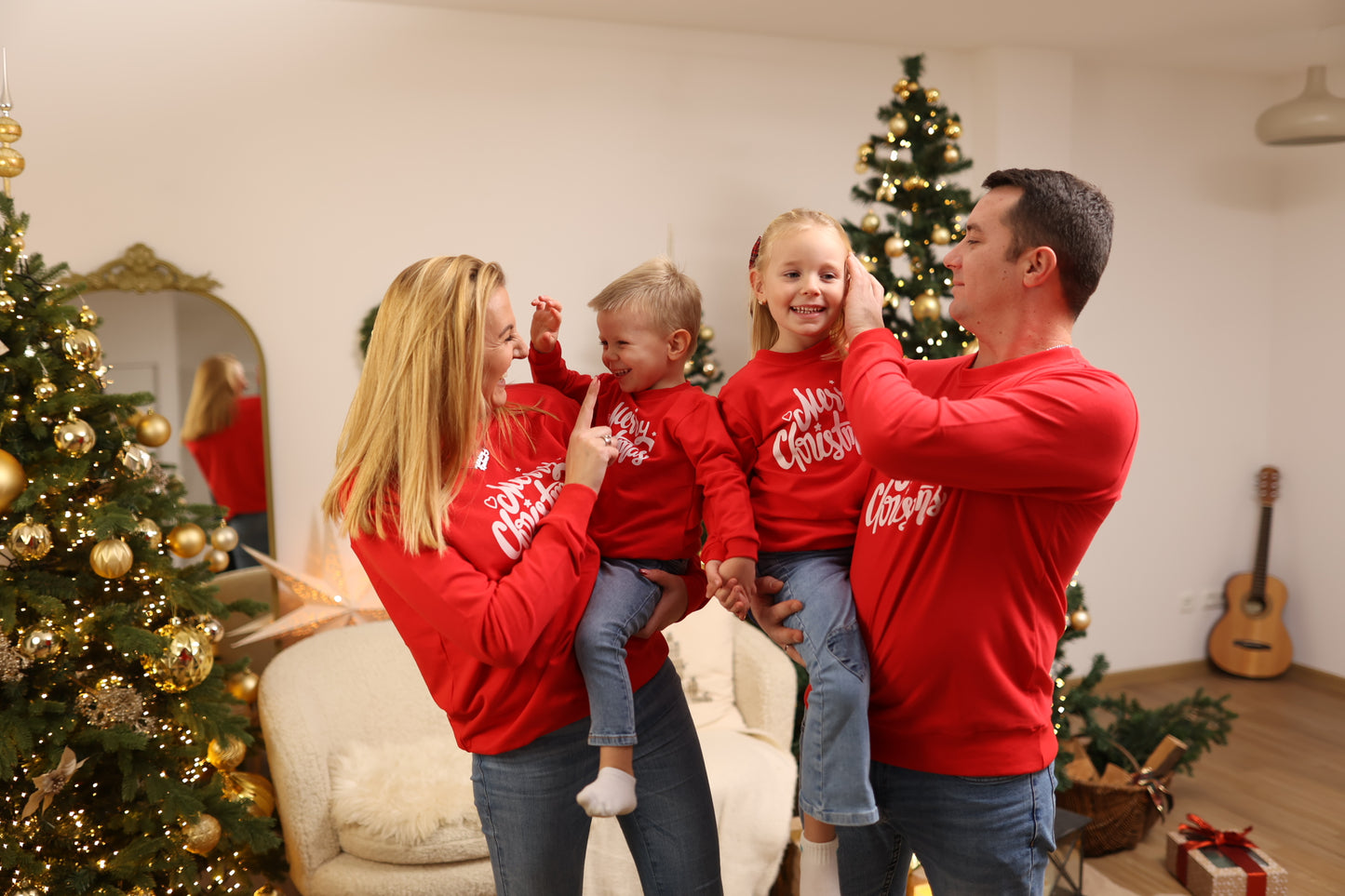 Merry Christmas Frauen Sweatshirt rot