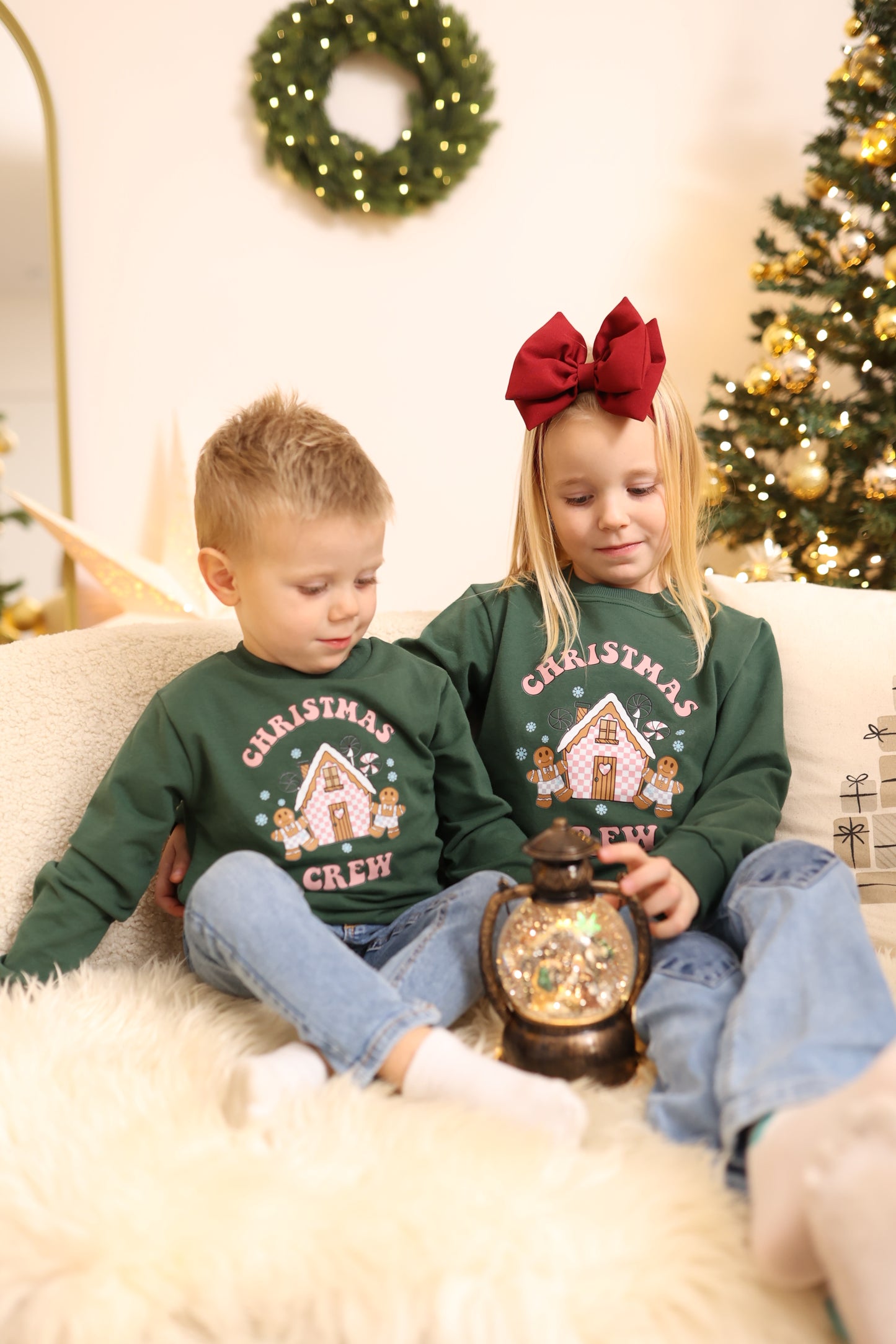 Christmas Crew Kinder Sweatshirt grün