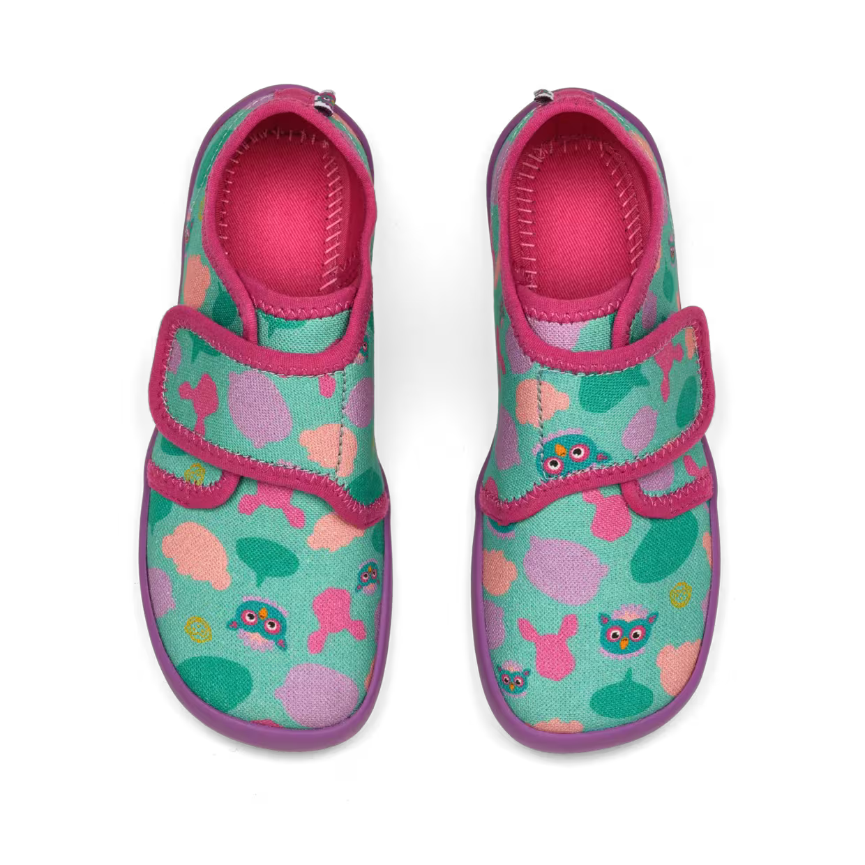Slipper Cotton Movy Owl Turquoise