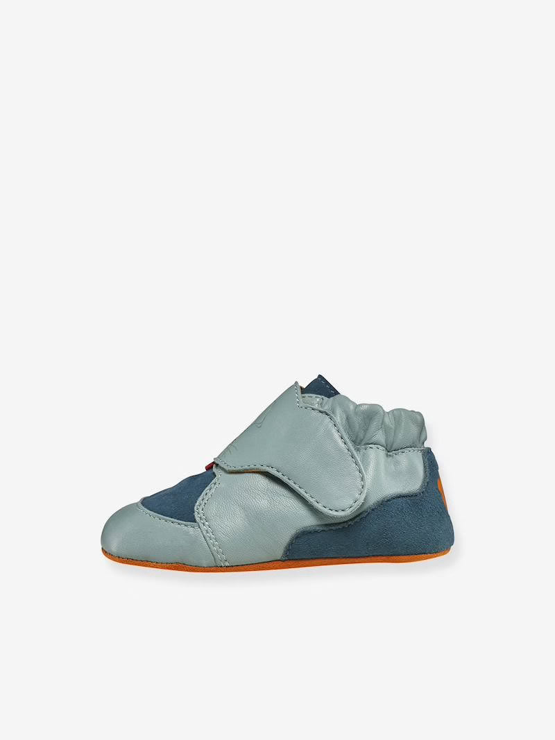 Krabbelschuh Leather Crawly Bunny Petrol