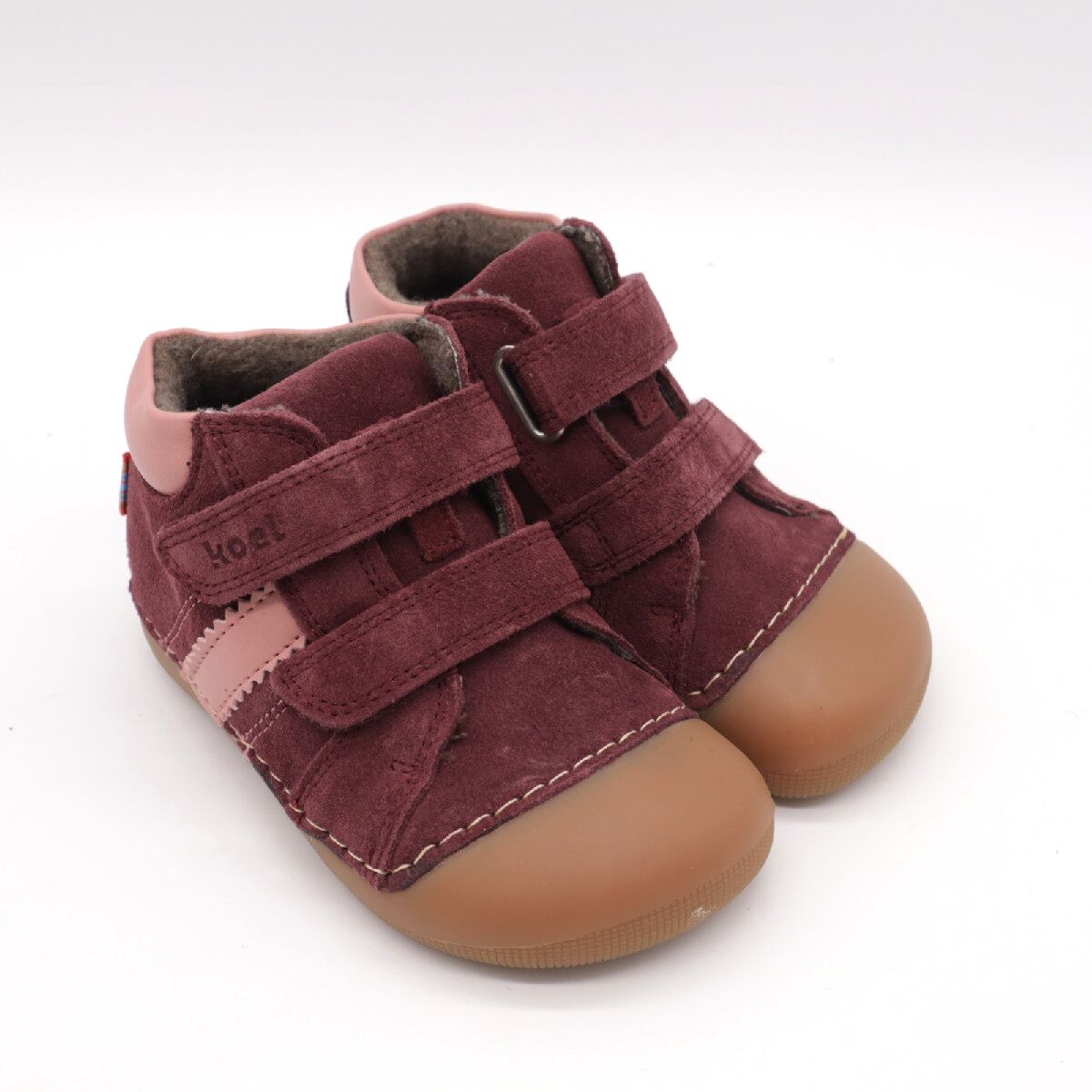 KOEL Barfuß-Krabbelschuh Austin Suede in Bordeaux bei MINIBEB