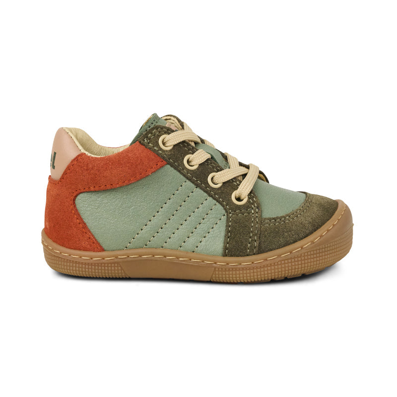 KOEL Barfuß-Schnürschuh DION Leather in Oliv bei MINIBEB