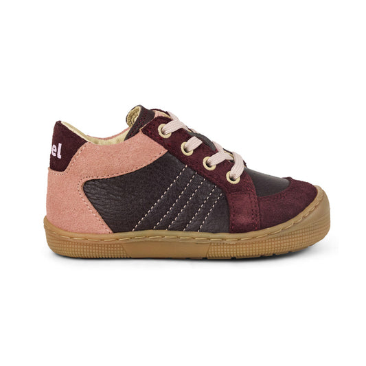 KOEL Barfuß-Schnürschuh DION Suede in Bordeaux bei MINIBEB
