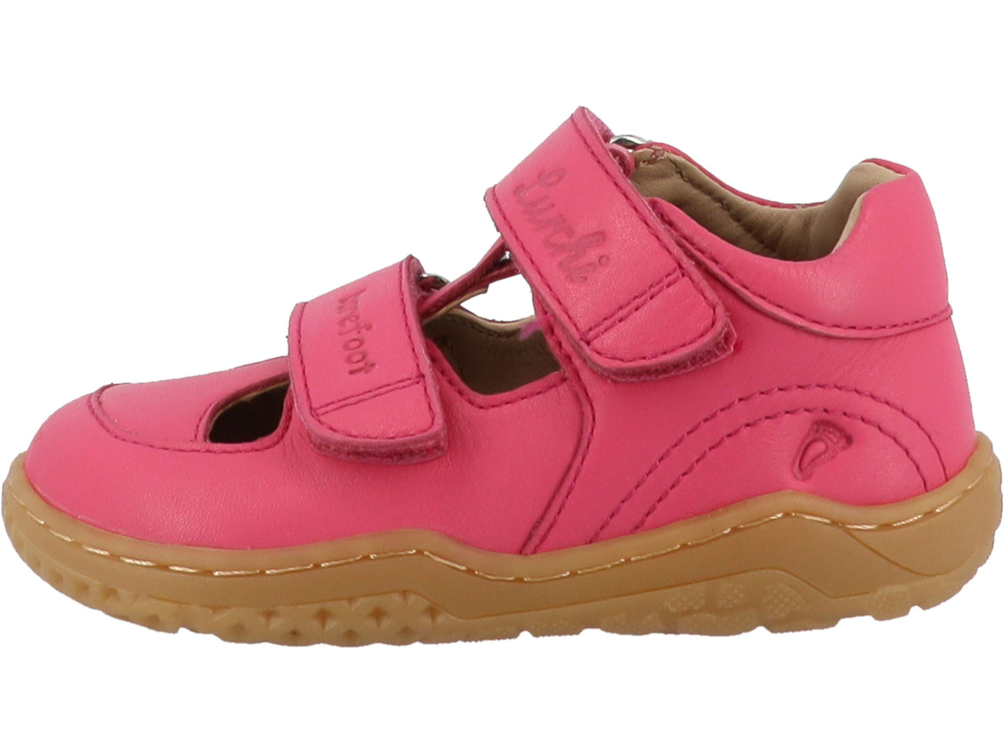 Lurchi Senti Barefoot Sandale fuchsia Leder Klettverschluss