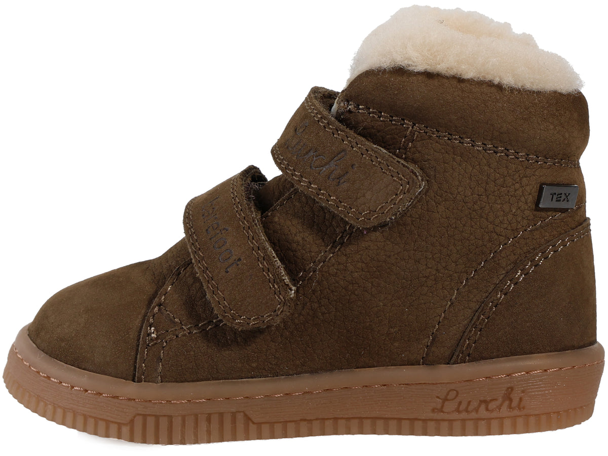 Lurchi Barfuß-Winterstiefel Felix Barefoot-TEX in olive bei MINIBEB