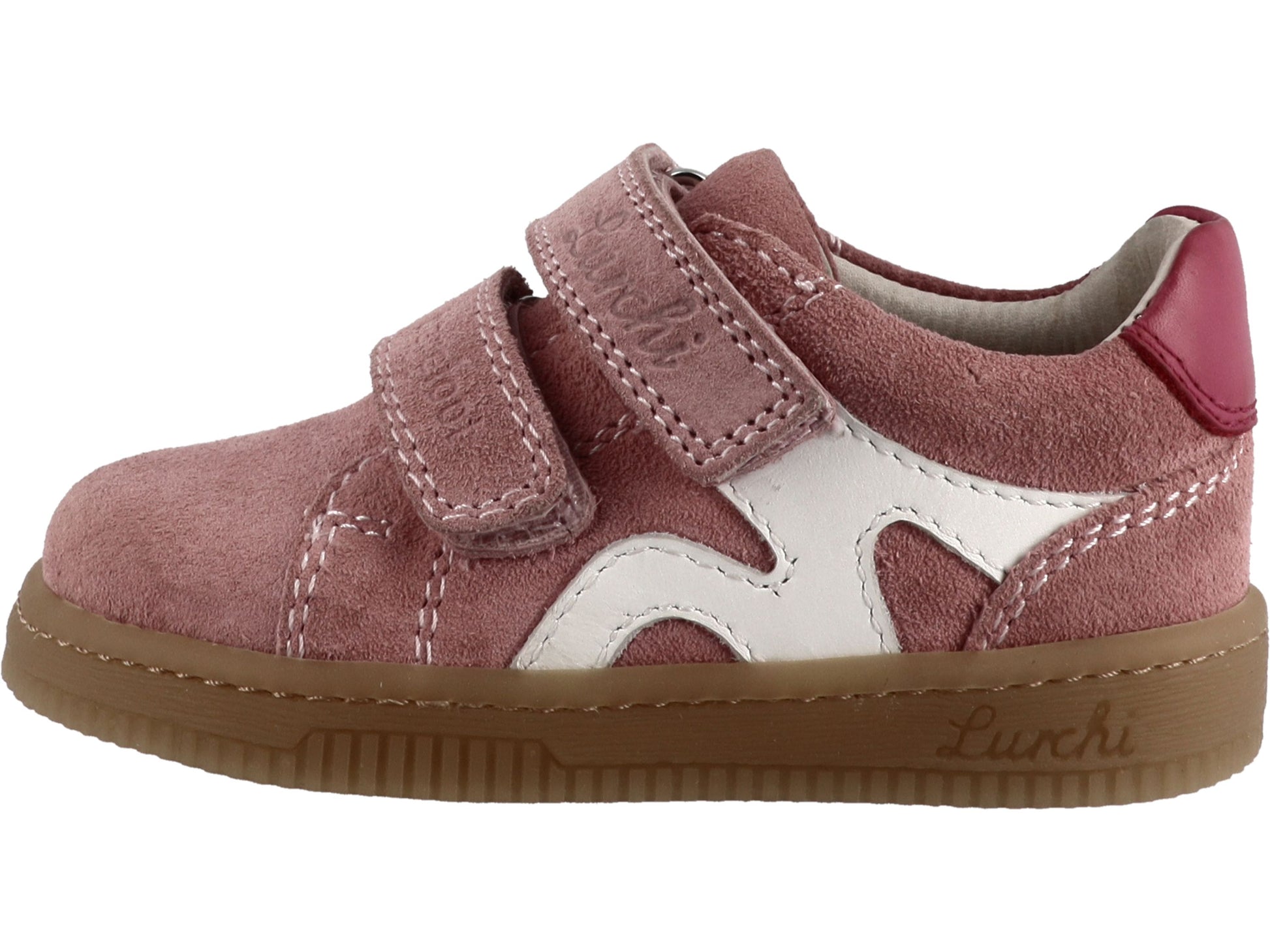 Lurchi Falki Barefoot Kinderschuhe rosa Veloursleder Klettverschluss