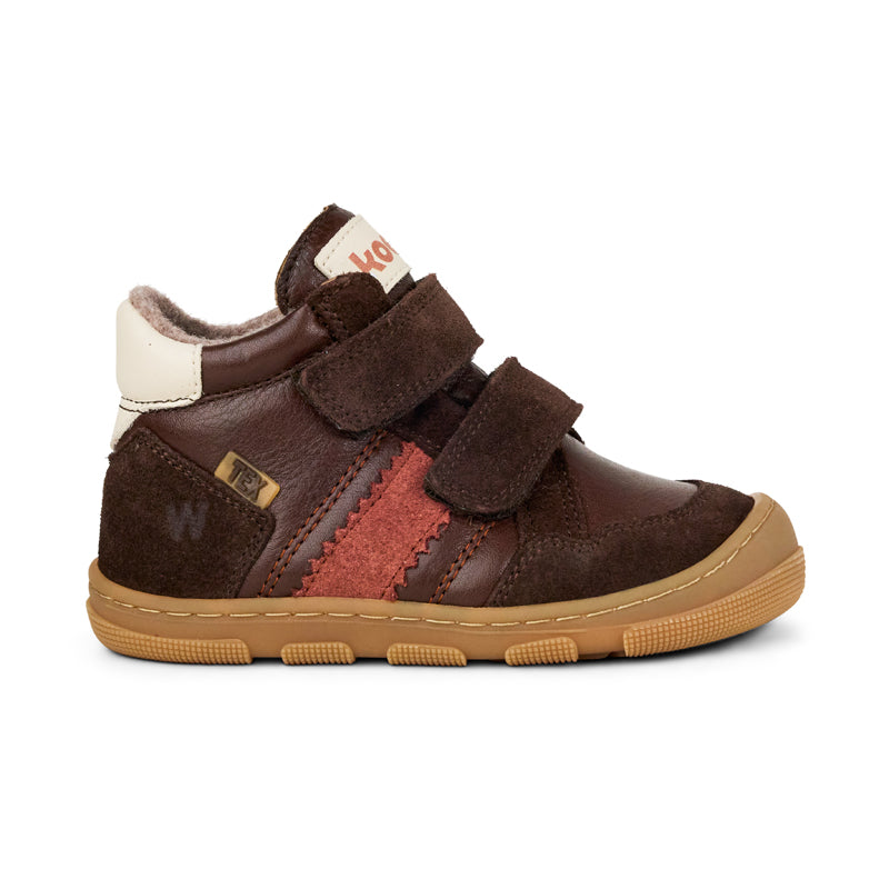 Koel Kabriel 3.0 WoolFelt Barfuß-Klettschuh Braun - 15T008.123-500