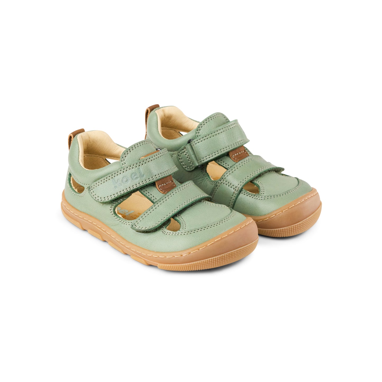 KOEL Kato W II Olive – Barfußsandale für breite Kinderfüße
