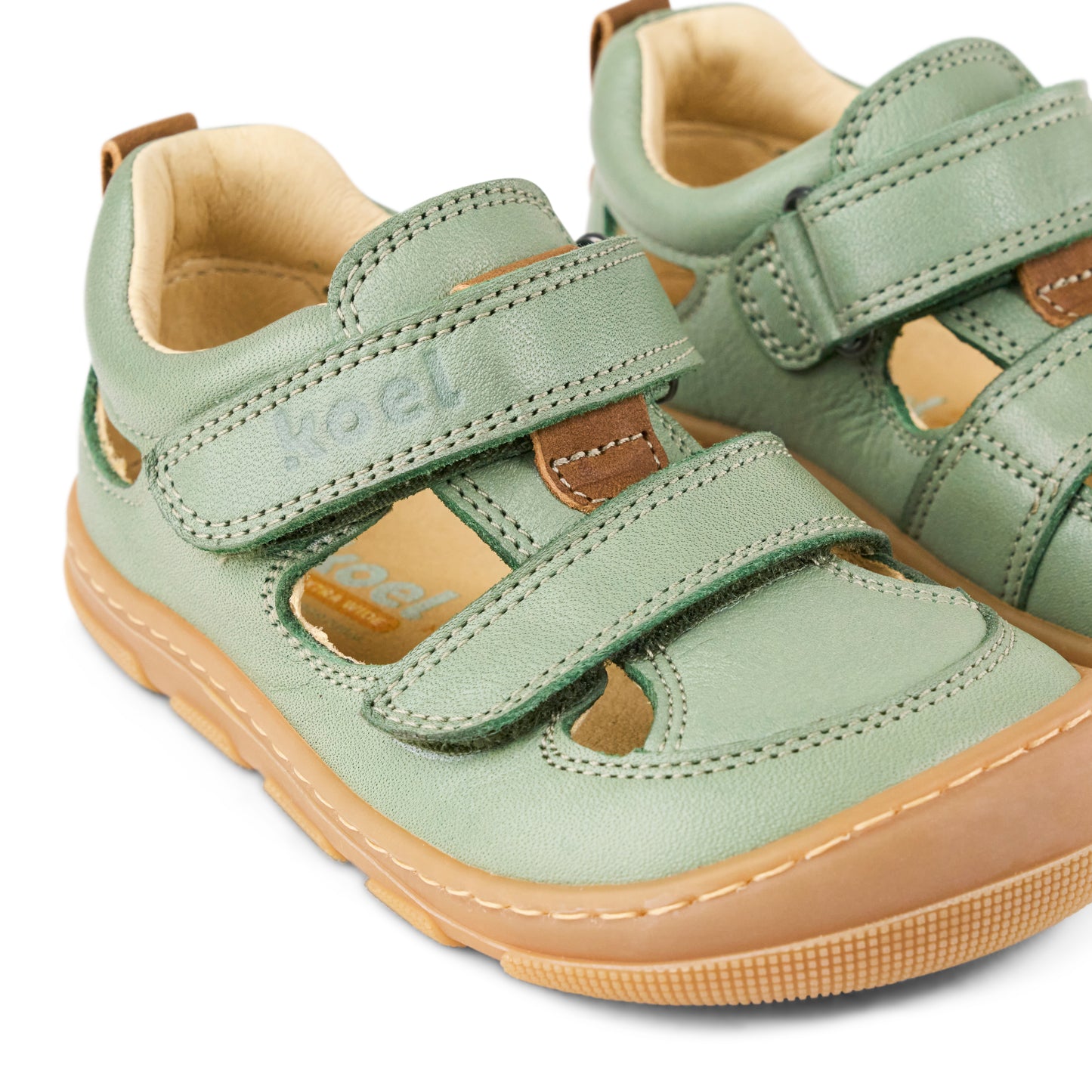 KOEL Kato W II Olive – Barfußsandale für breite Kinderfüße