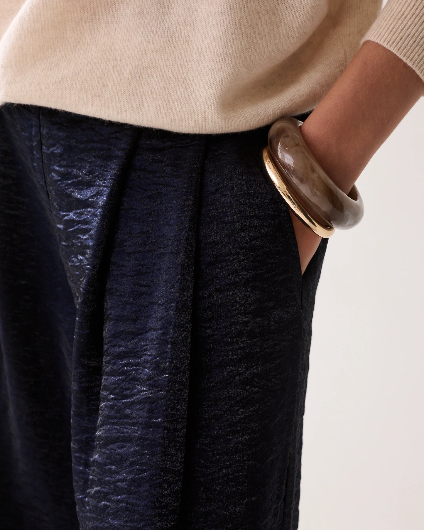 summum Weite Hose Metallic