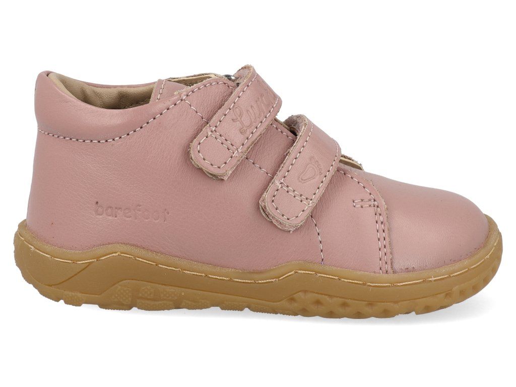 Lurchi Sorik Barefoot Kinderschuh rosa Leder Klettverschluss Ansicht 2