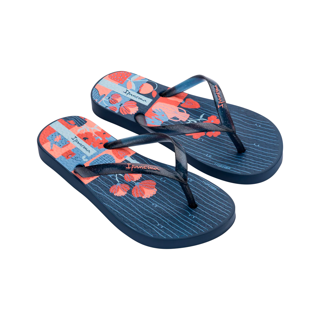 Ipanema Temas Girls Kids Blue Glitter Pink