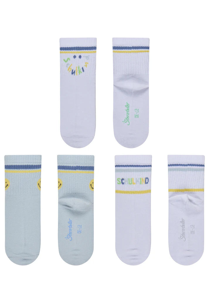 Sterntaler Socken 3er Pack 8422651 –Schulkind Hellblau