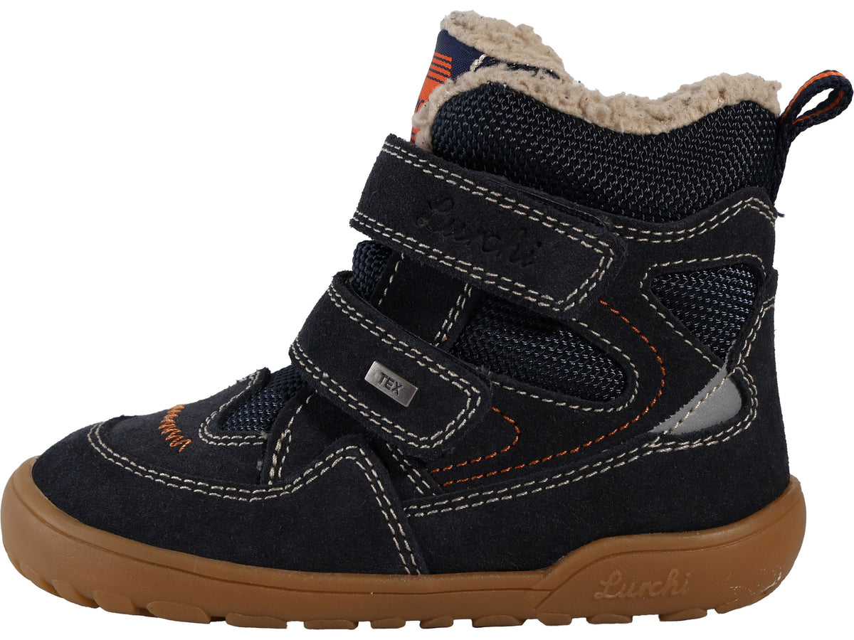 Lurchi Barfuß-Stiefelette Juppy Barefoot-TEX in navy bei MINIBEB