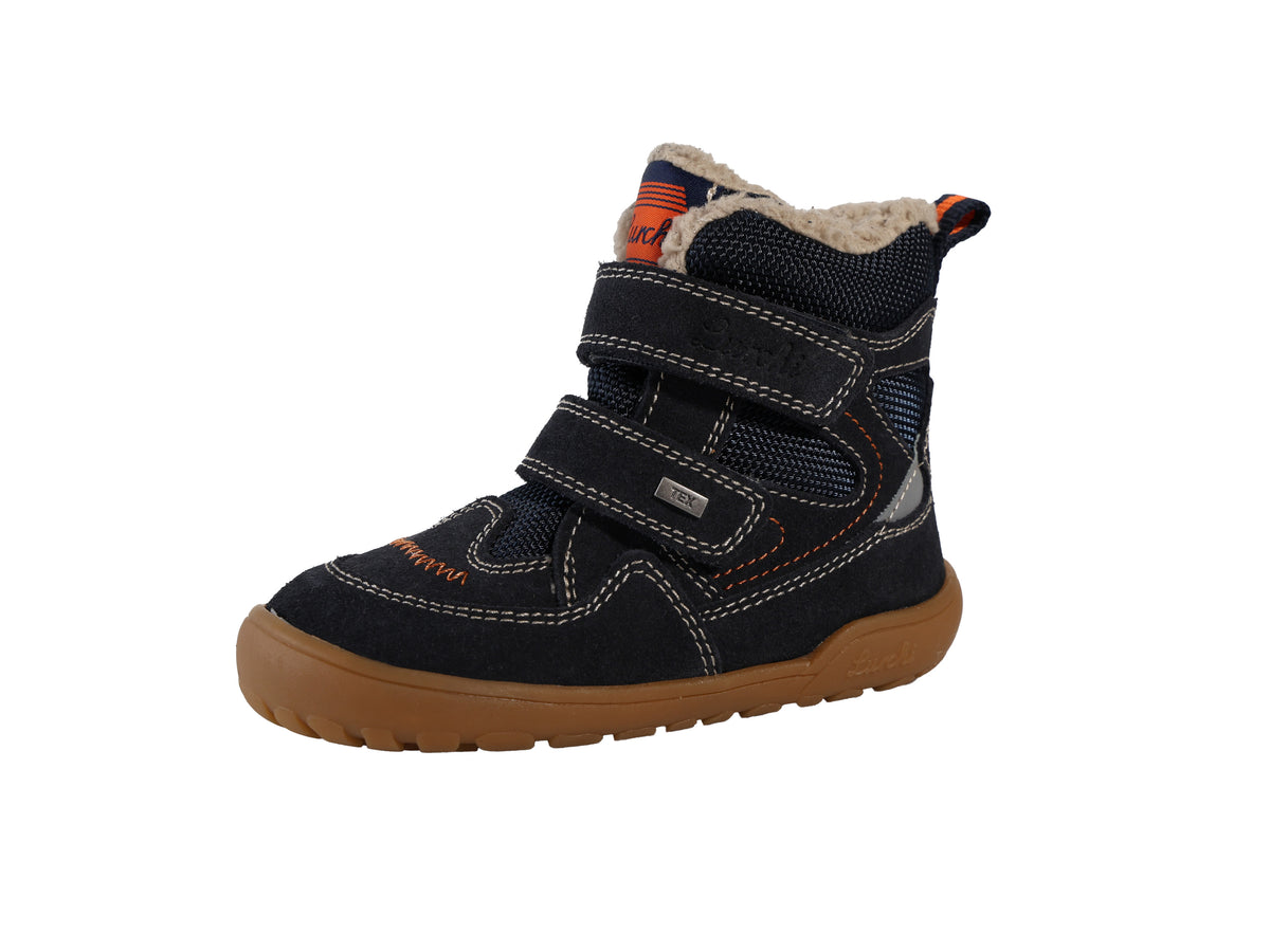 Lurchi Barfuß-Stiefelette Juppy Barefoot-TEX in navy bei MINIBEB