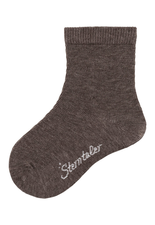 Sterntaler Wollsocken in Braun Melange bei MINIBEB