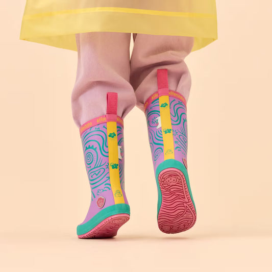 Affenzahn Rainboot Vegan Plashy Owl Purple