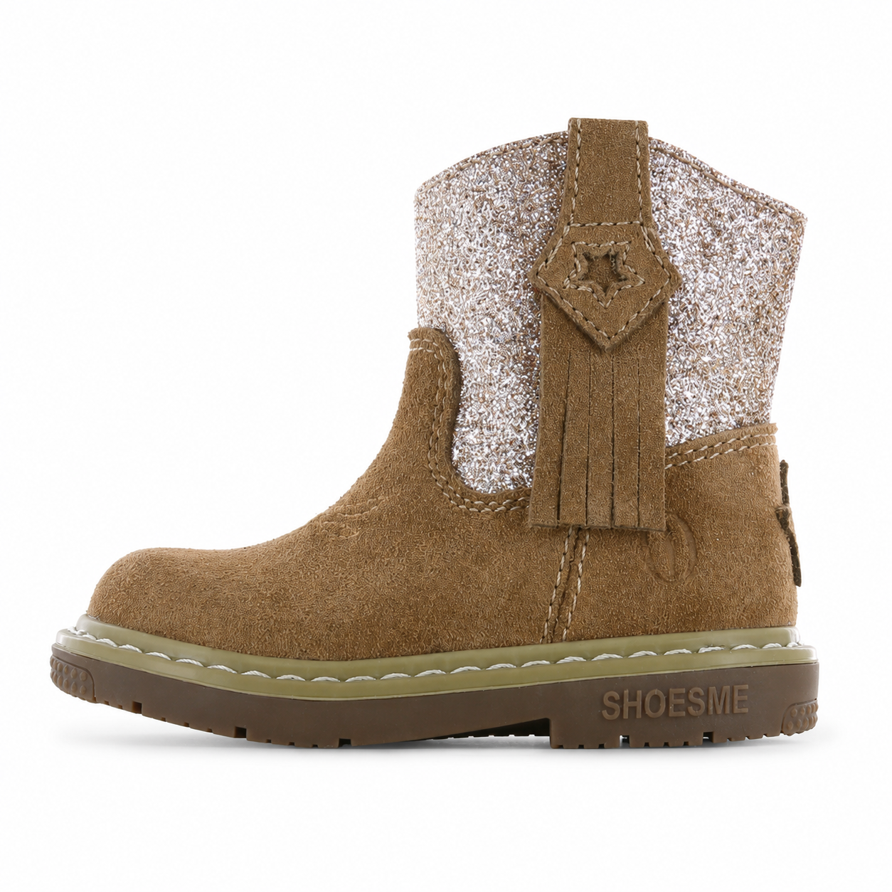 shoesme Babystiefel BC26W005-A – Cognac Glitzer