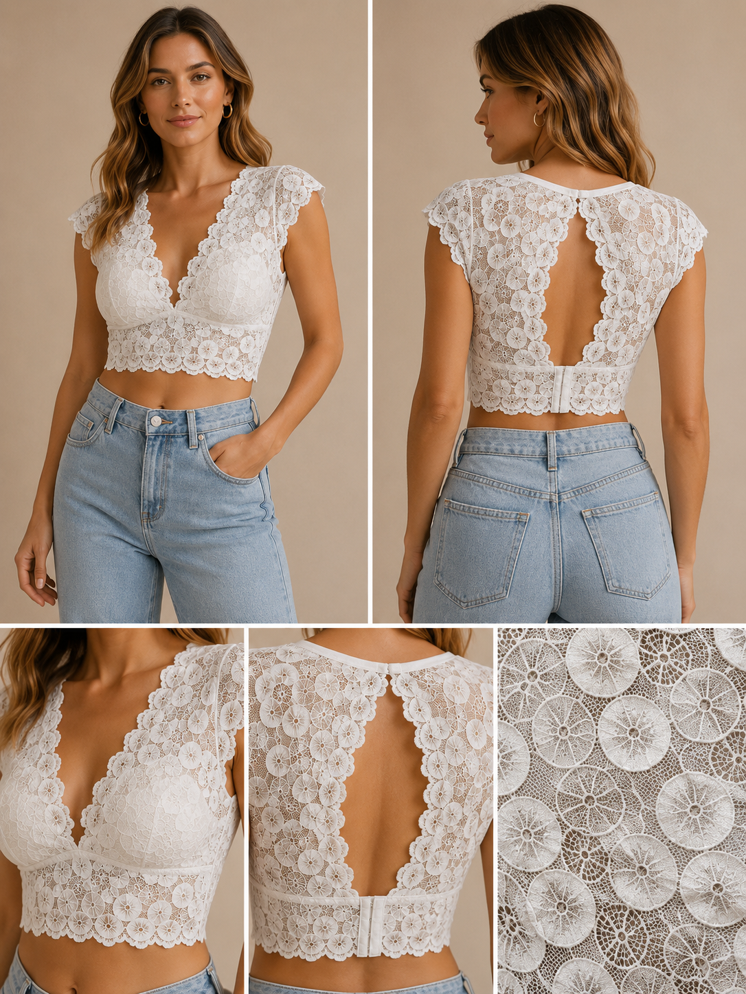 Damen Oberteil/Rückenfrei Crop Pink