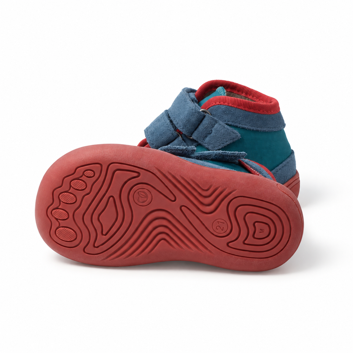 bLIFESTYLE lorisSTYLE BREIT Vlies Barfußschuh – Meerblau WBVT134106MW280-22