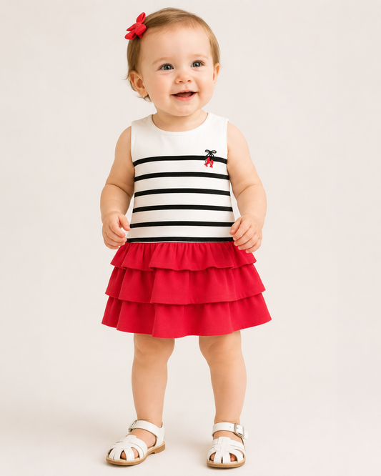 Week-end à la mer Baby Kleid Aimee – Weiß/Gauthier
