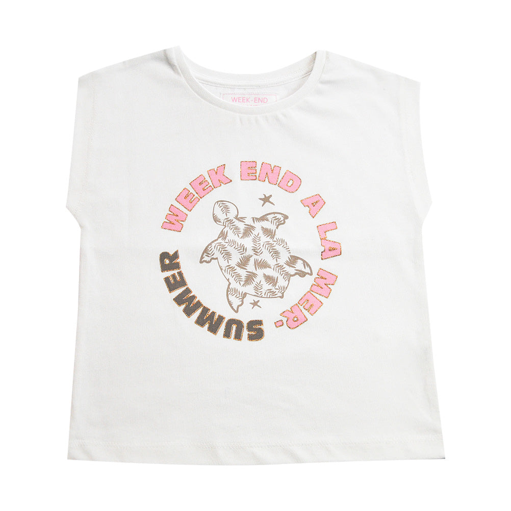 Week-end à la mer Kinder T-Shirt Fanny – Weiß