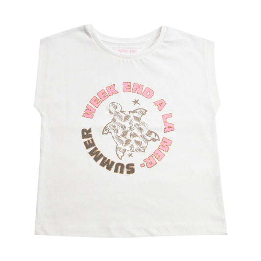 Week-end à la mer Kinder T-Shirt Fanny – Weiß