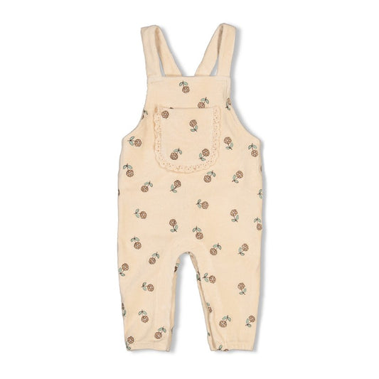 feetje Gerippte Latzhose Samt Stickerei - Lucky Bloombird 52000144 – Natur