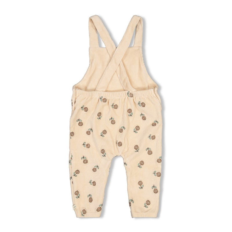 feetje Gerippte Latzhose Samt Stickerei - Lucky Bloombird 52000144 – Natur