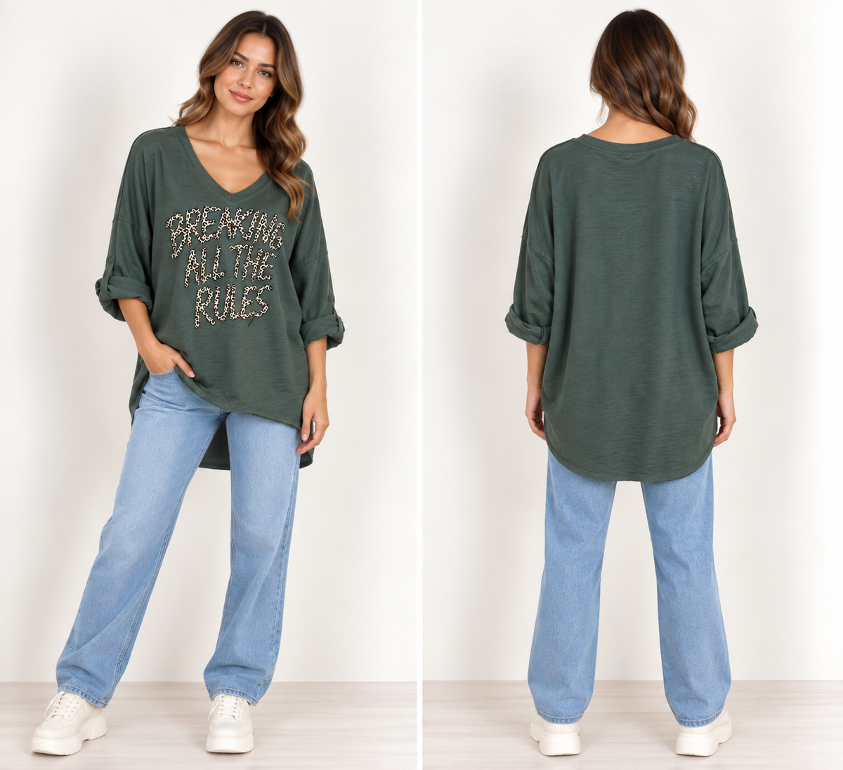 Longsleeve Grün Breaking Rules