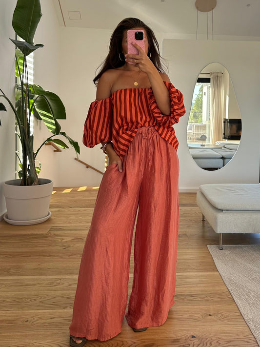 Bluse Mara Polka orange/rot