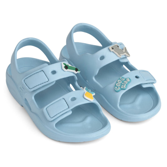 Liewood Lilo Sandals with Charts beach blue