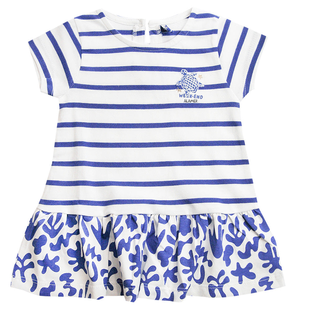 Week-end à la mer Baby Kleid Marina – Weiß/Gauthier