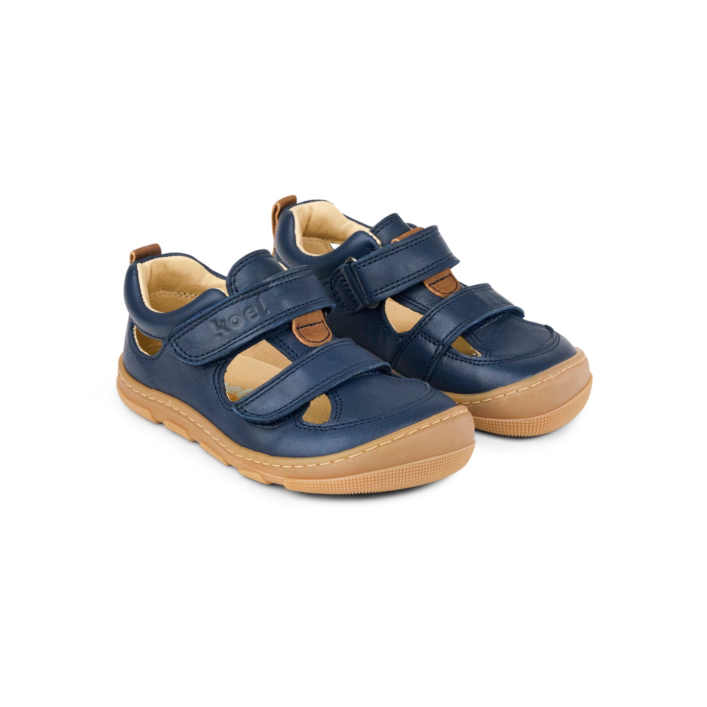 KOEL Kato W II Blue – Barfußsandale für breite Kinderfüße