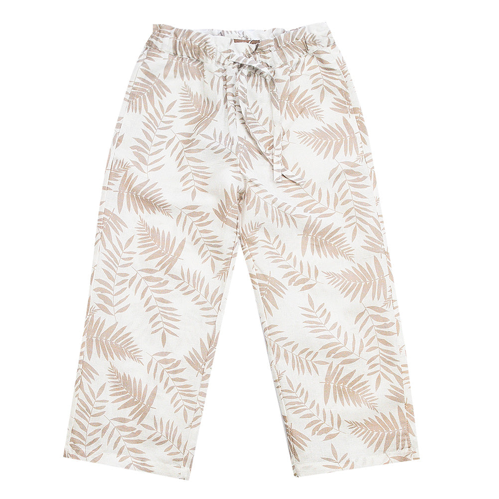 Week-end à la mer Kinder Hose Sapousse – Palmenprint Sand