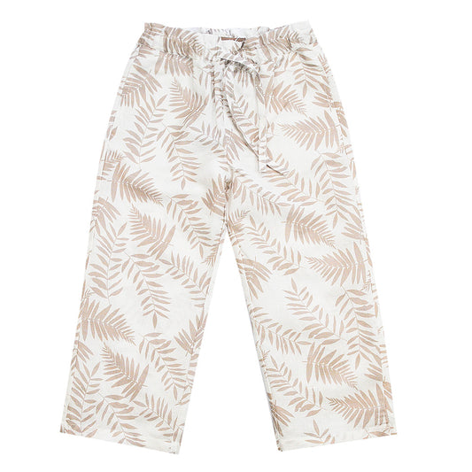 Week-end à la mer Kinder Hose Sapousse – Palmenprint Sand