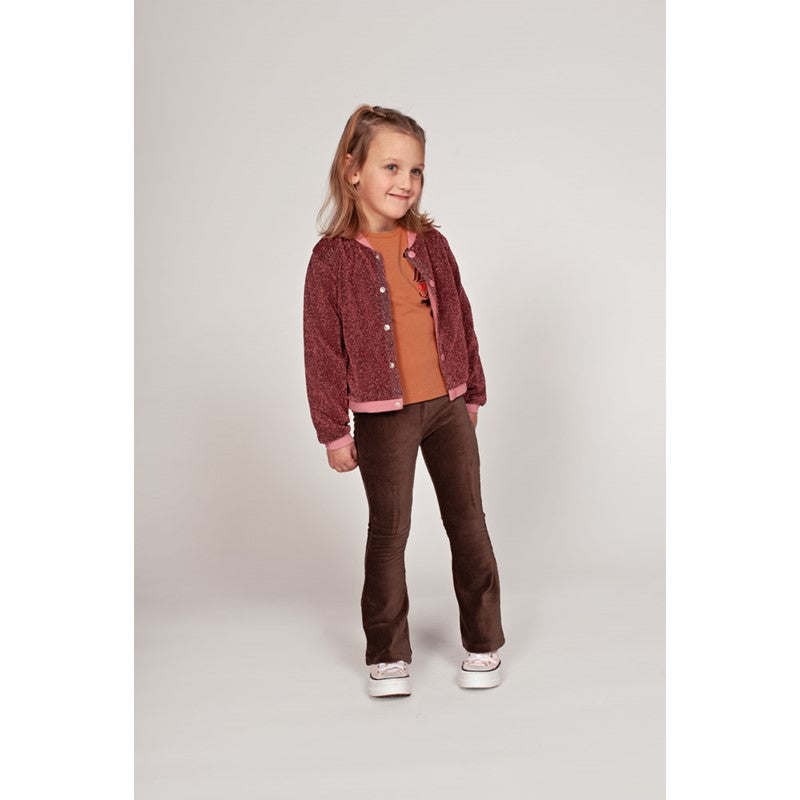 jubel Gerippte Schlaghose Samt - City Chic Brown