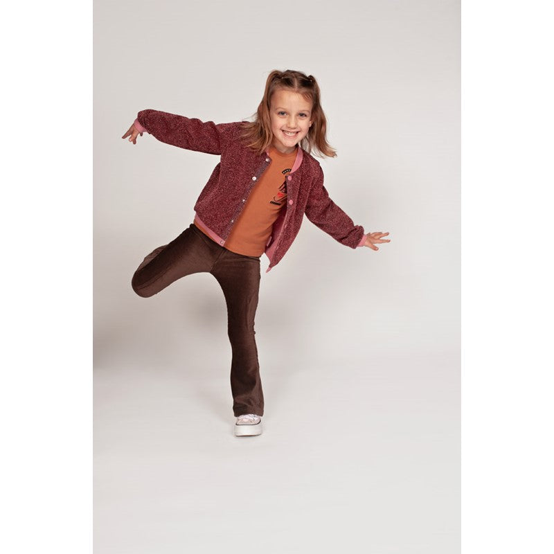 jubel Gerippte Schlaghose Samt - City Chic Brown