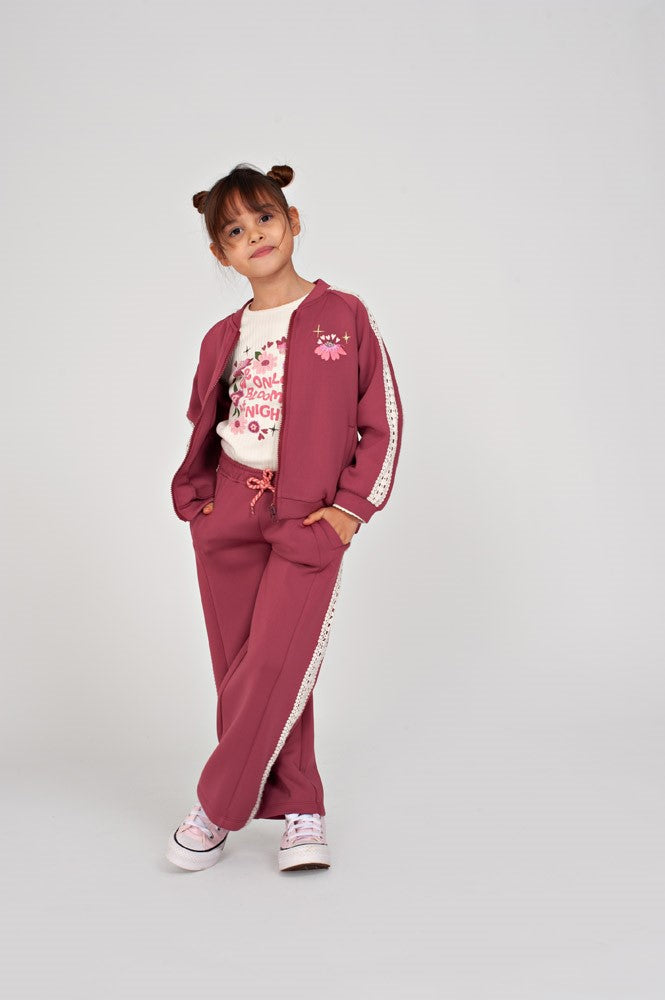 Jubel Sportliche Hose Moon Flowers  Mauve 92200521